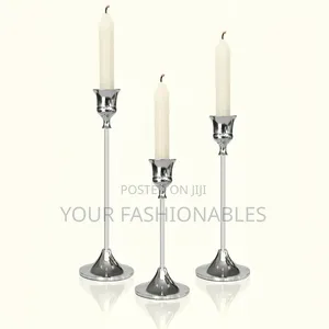 Vintage Silver Candle Set ( 3pcs)