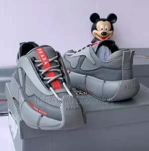 Exclusive Prada Ash Color Men Luxury Sneakers