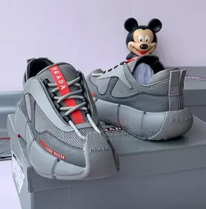 Exclusive Prada Ash Color Men Luxury Sneakers