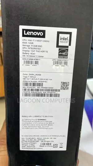 New Laptop Lenovo Yoga 7 15ITL5 12GB Intel Core i7 SSD 512GB