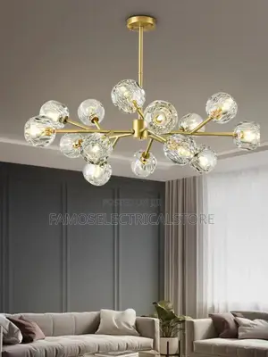 Ceiling Mounted Crystal Chandelier