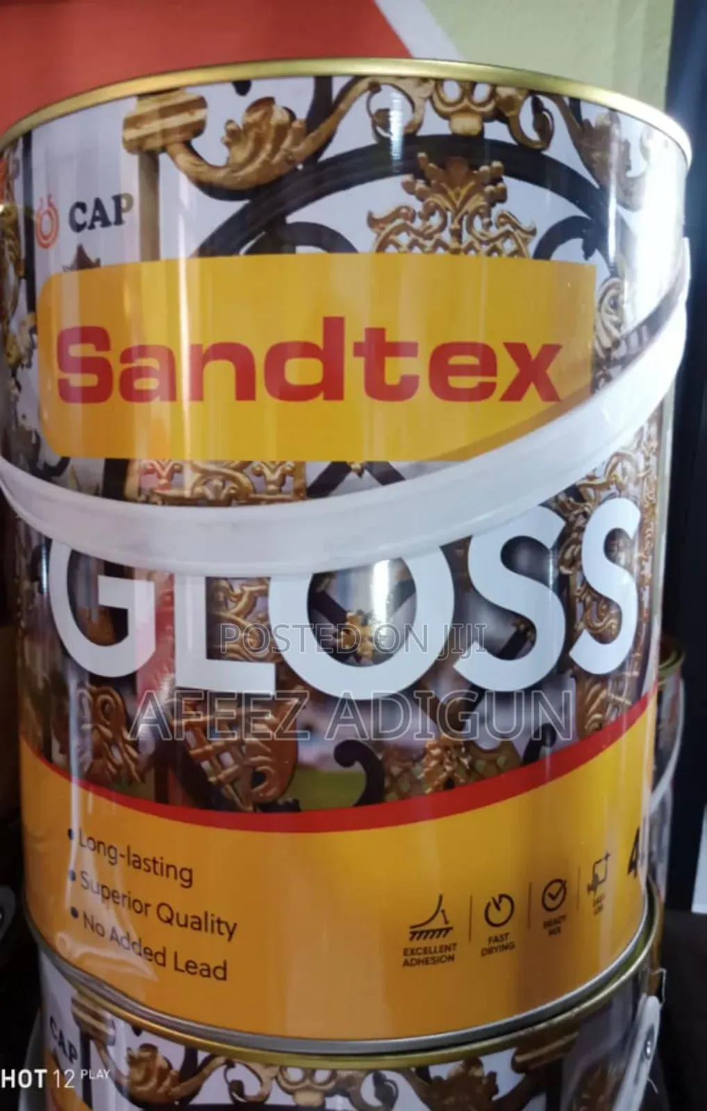Sandtex Gloss Black (Oil Based Paint)
