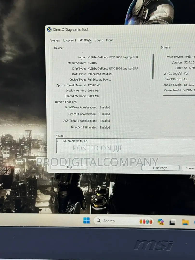 Laptop MSI GF75 Thin 16GB Intel Core i5 SSD 512GB