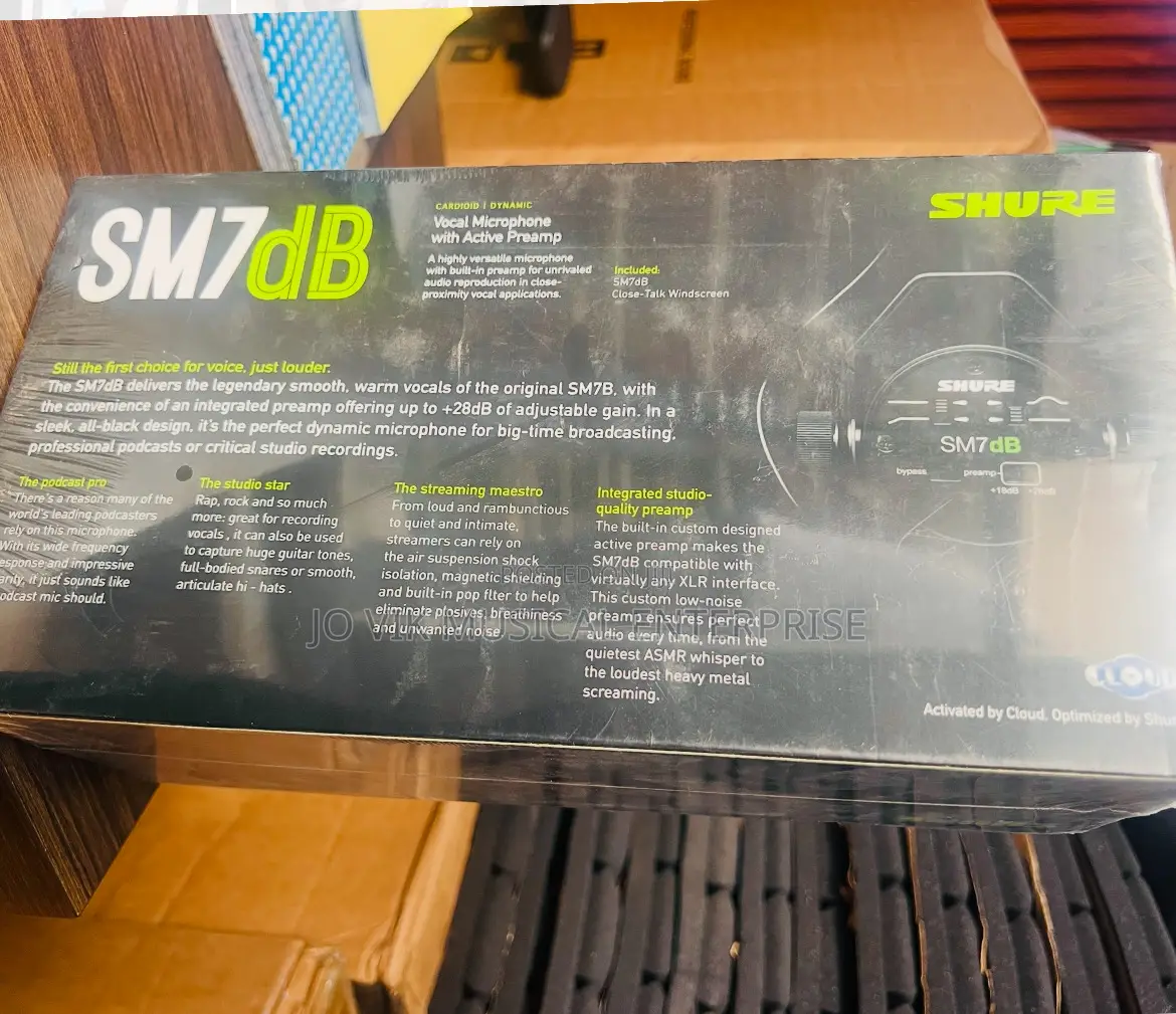Shure Sm7db Dynamic Studio Microphone