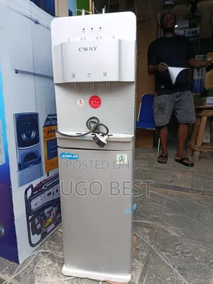 Cway Dispenser Hot Cold Water and Fridge With Bottle Inside