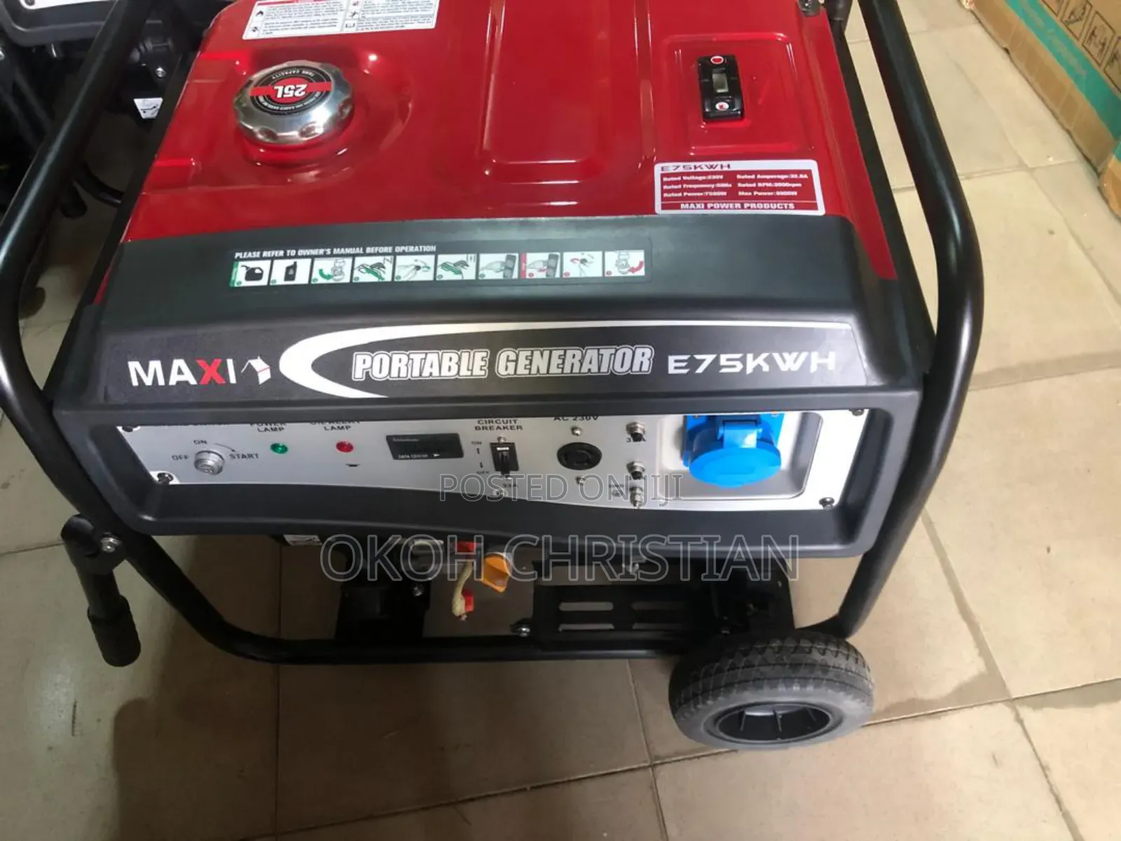 Maxi Generator Ek75kwh, 9 Kva