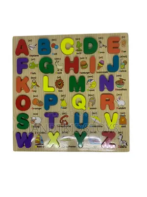 Upper Case 26 Letters Wooden English Alphabet Puzzle
