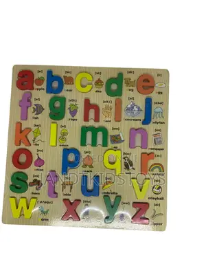 Lower Case Wooden English Alphabet Puzzle for Kids
