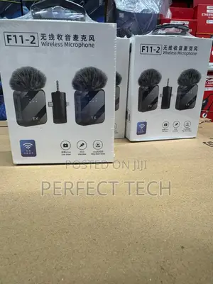 Wireless Lavalier Microphone F11-2 Dual Lapel Mics Type C Smartphones