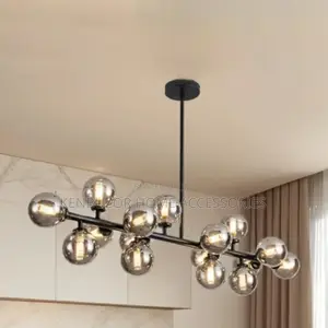 Metal Ball Glass Ceiling Chandelier