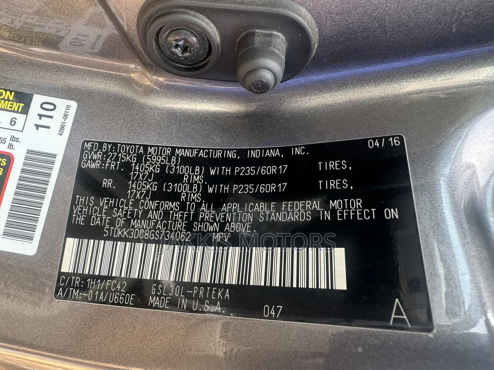 Toyota Sienna 2016 Gray