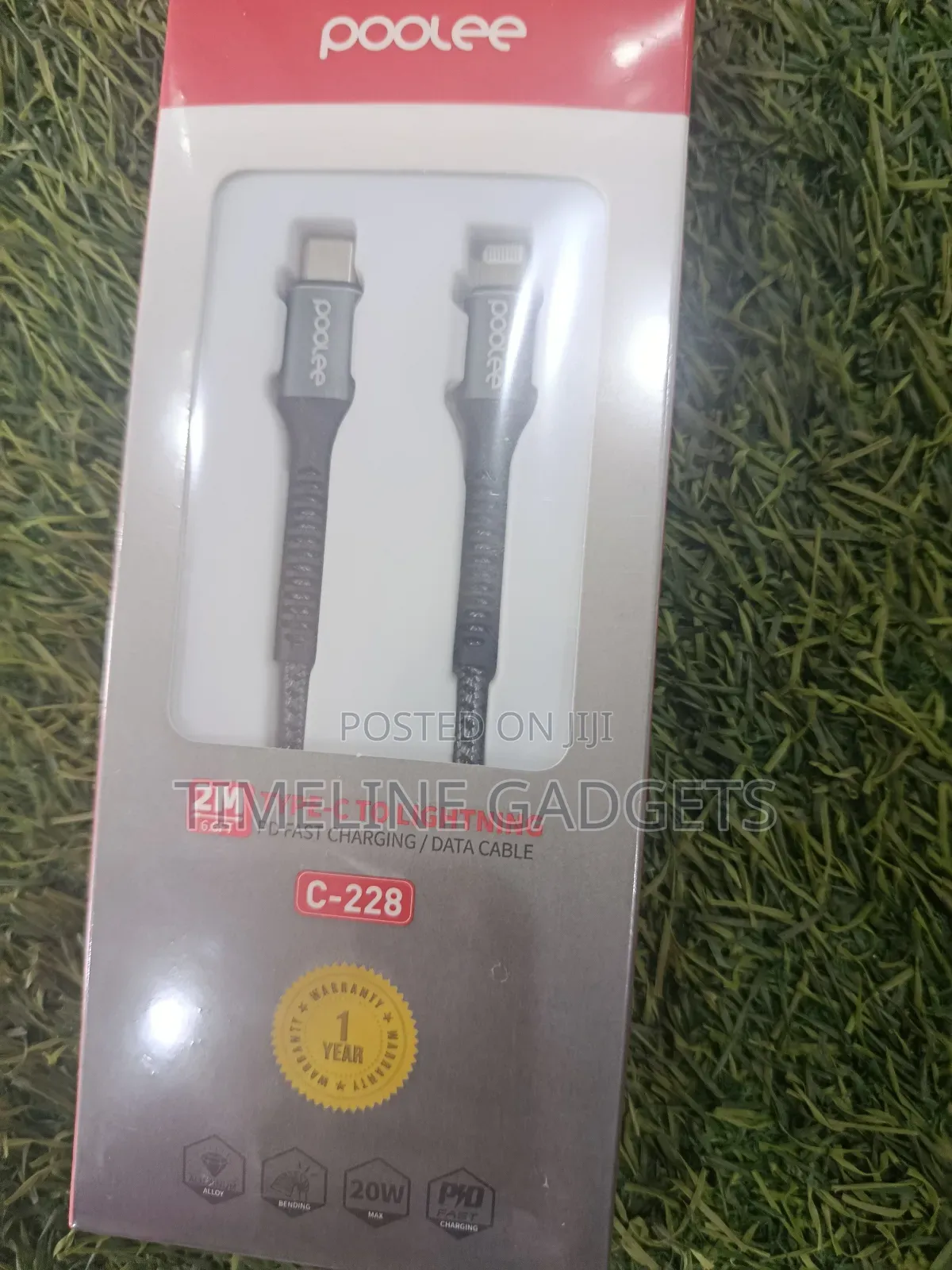 Poolee Type C to Lightning Pd Fast Charging/ Data Cable
