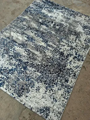 7x10fts Black/Beige/Blue/Cream Turkey Center Rug