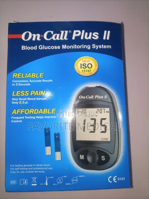 On Call Plus Blood Glucose Monitor With 10 Test Strips