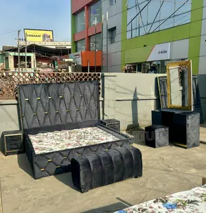 Unbeatable High Quality HDF Wooden 6 by 6 Bedframe Complete Set