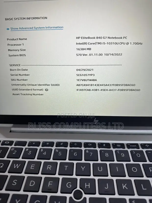 Laptop HP EliteBook 840 G6 16GB Intel Core I5 SSD 256GB in Ikeja