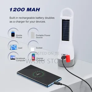 Solar Rechargeable Camping Flashlight With High Lumens