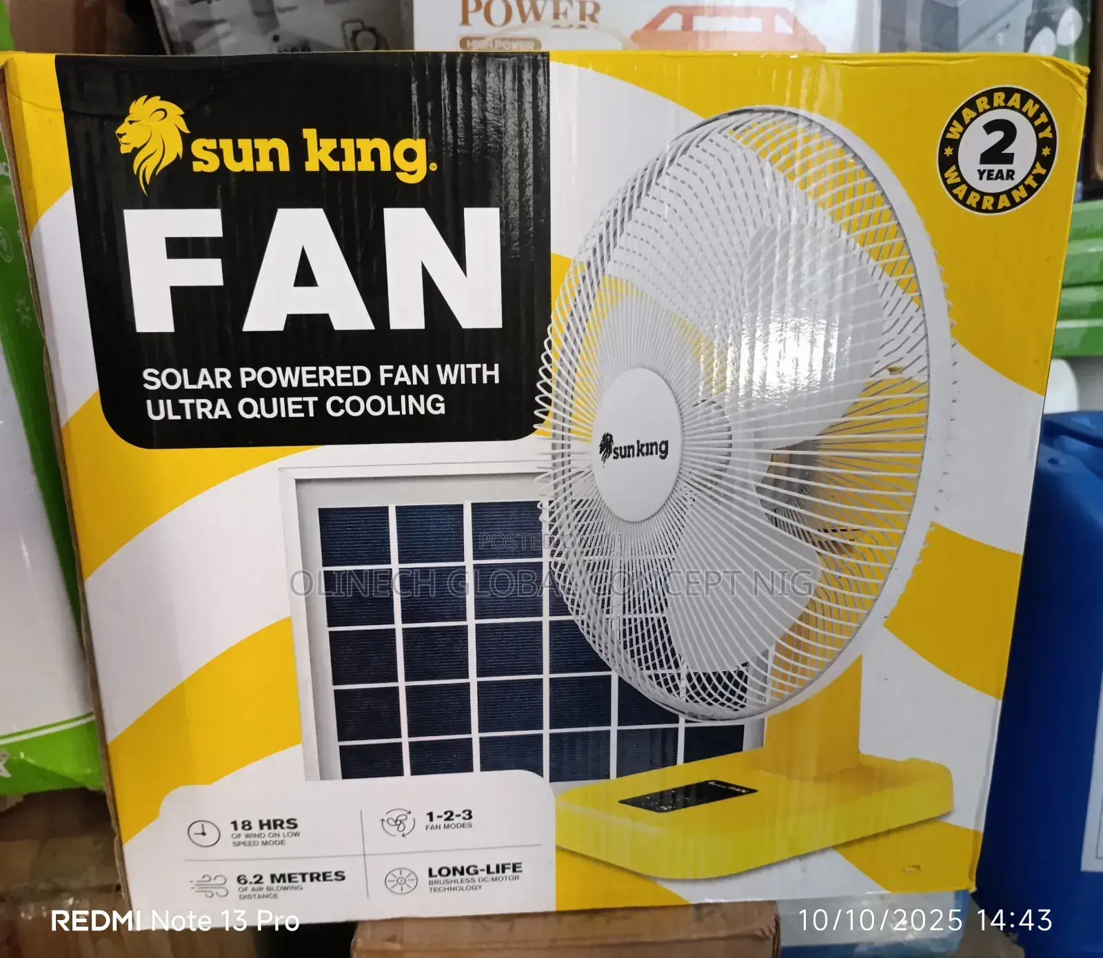 Sun King Solar Table Fan