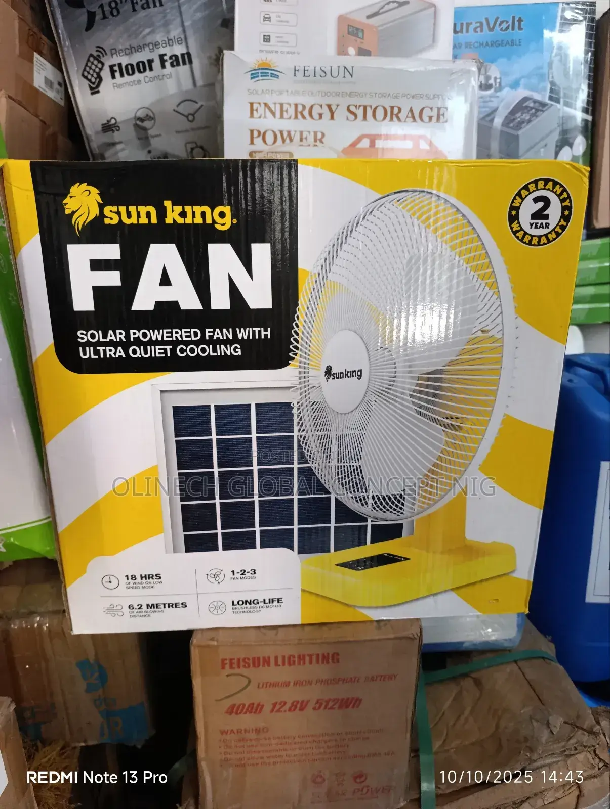 Sun King Solar Table Fan