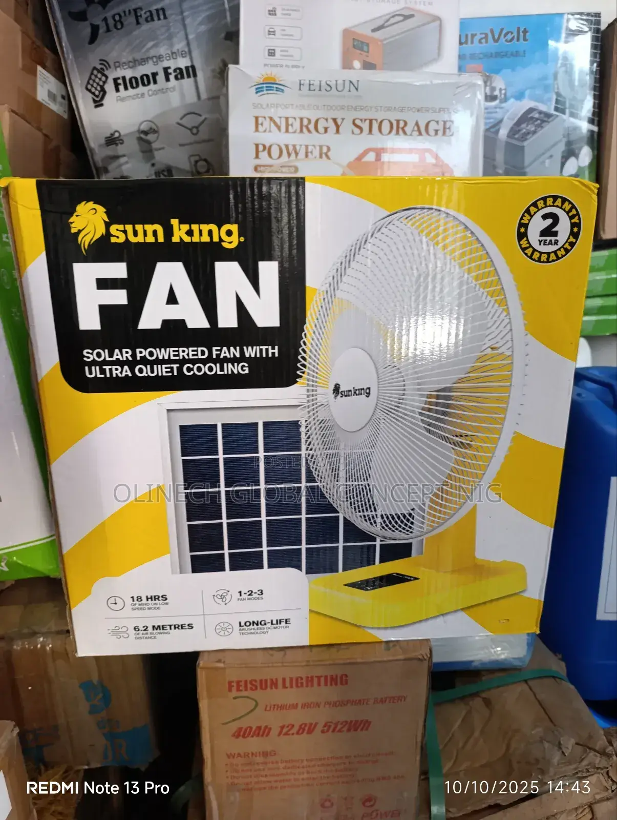 Sun King Solar Table Fan
