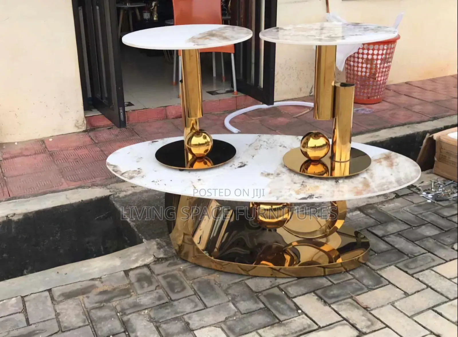 Marble Top Center Table Set