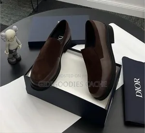 Dior Plain Suede-Leather Classy Loafers