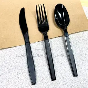 Disposable Black Spoon/Fork- 50pcs