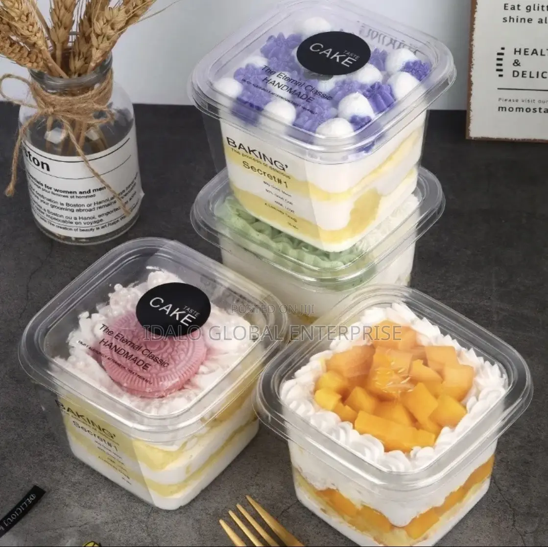 14oz Square Dessert Cup - 420ml (50pcs)