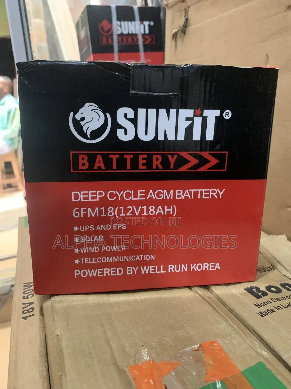 Sunfit Gel Battery 12v 18a