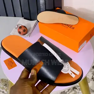 Classic Hermes Leather Slipers 40-46 Available