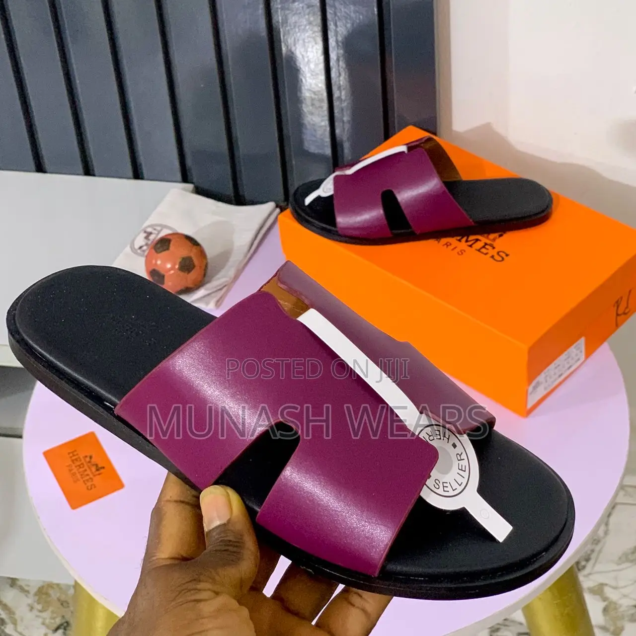 Classic Hermes Leather Slipers 40-46 Available