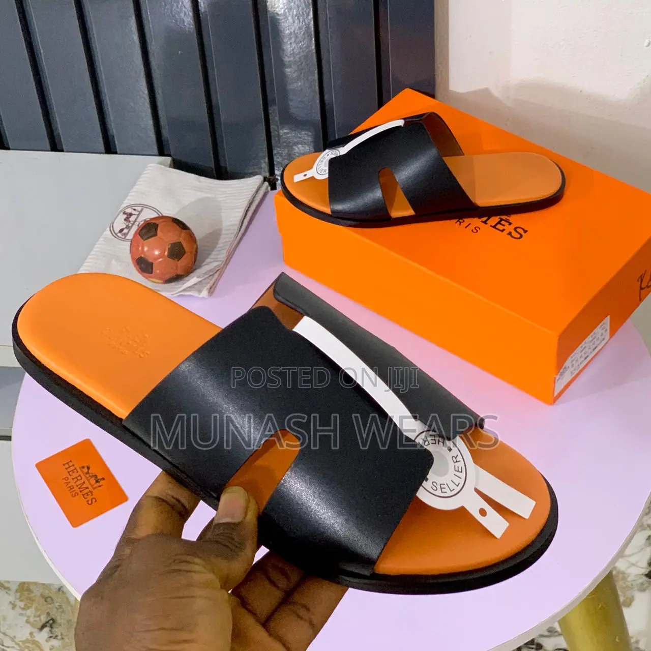 Classic Hermes Leather Slipers 40-46 Available