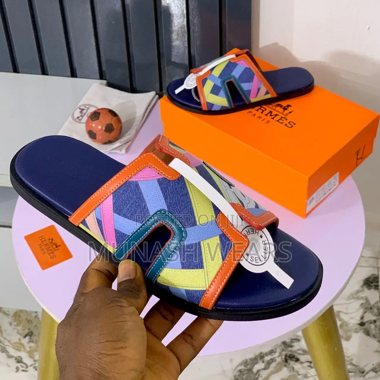 Classic Hermes Leather Slipers 40-46 Available