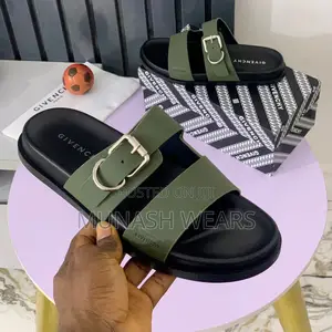 Pedro Leather Slipers Available On Green And Brown