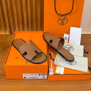Luxury Hermes Leather Slipers 40-46