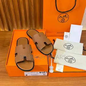 Luxury Hermes Leather Slipers 40-46