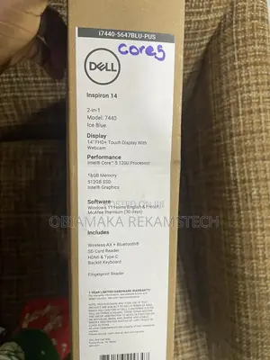 New Laptop Dell Inspiron 14 7447 16GB Intel Core Ultra 5 SSD 512GB