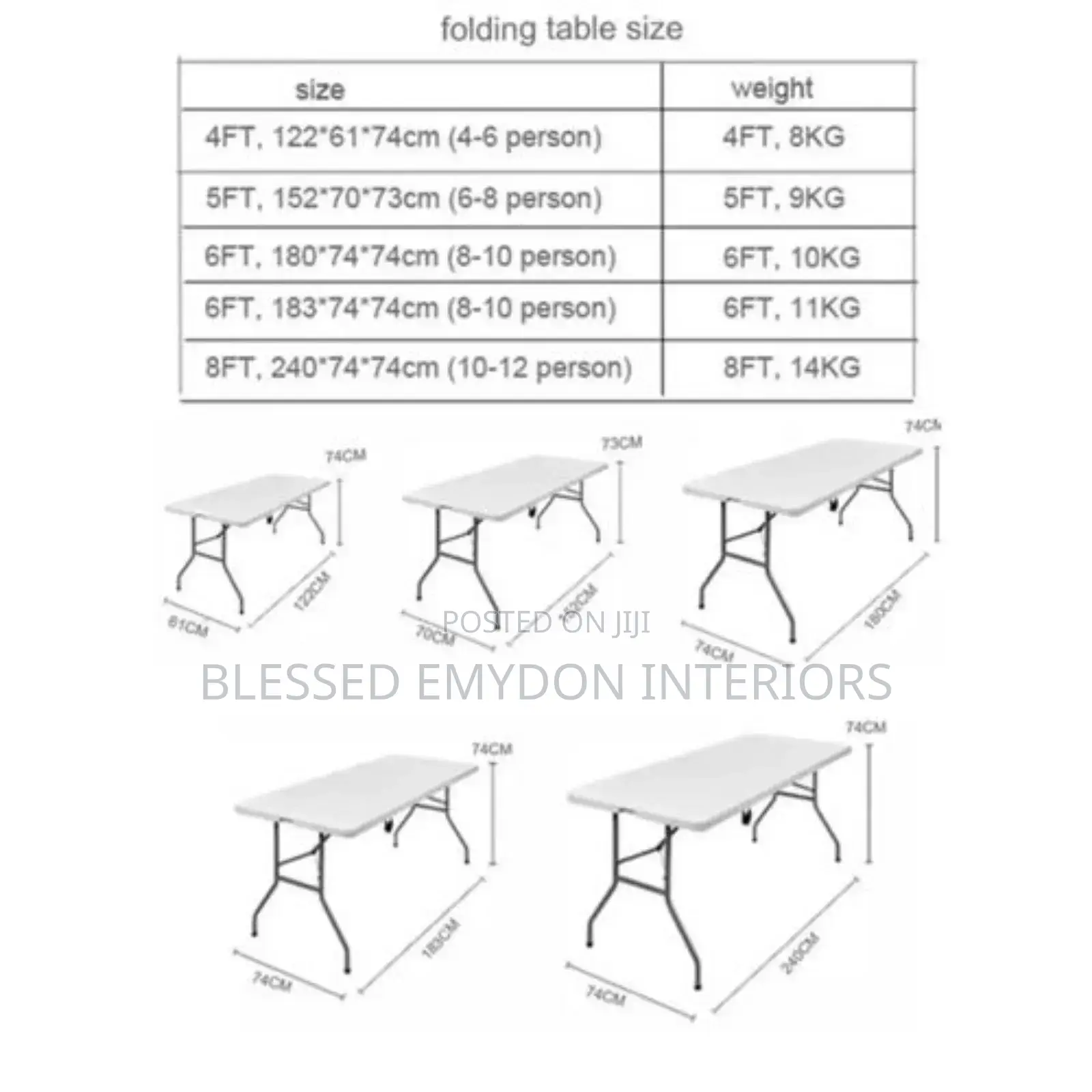 Outdoor Banquet Foldable Table