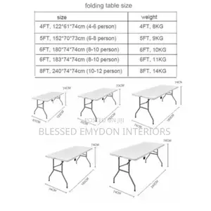 Outdoor Banquet Foldable Table