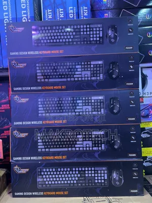 Porodo Gaming Wireless Keyboard Mouse Set 2.4ghz 1600 Dpi