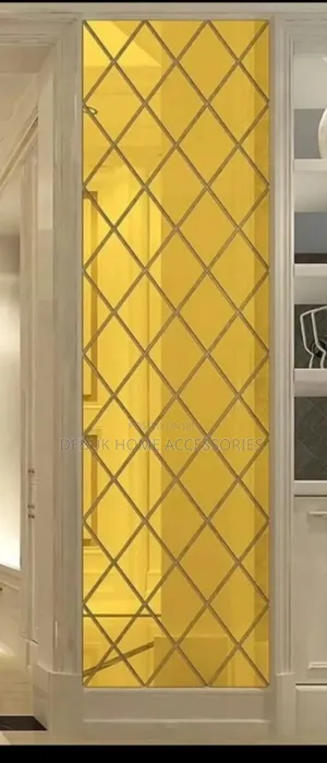 Gold Diamond Mirror Wall Stickers (32pcs)