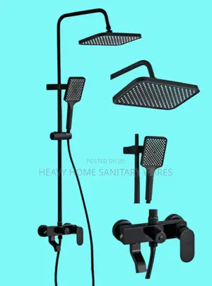Black Standing Shower