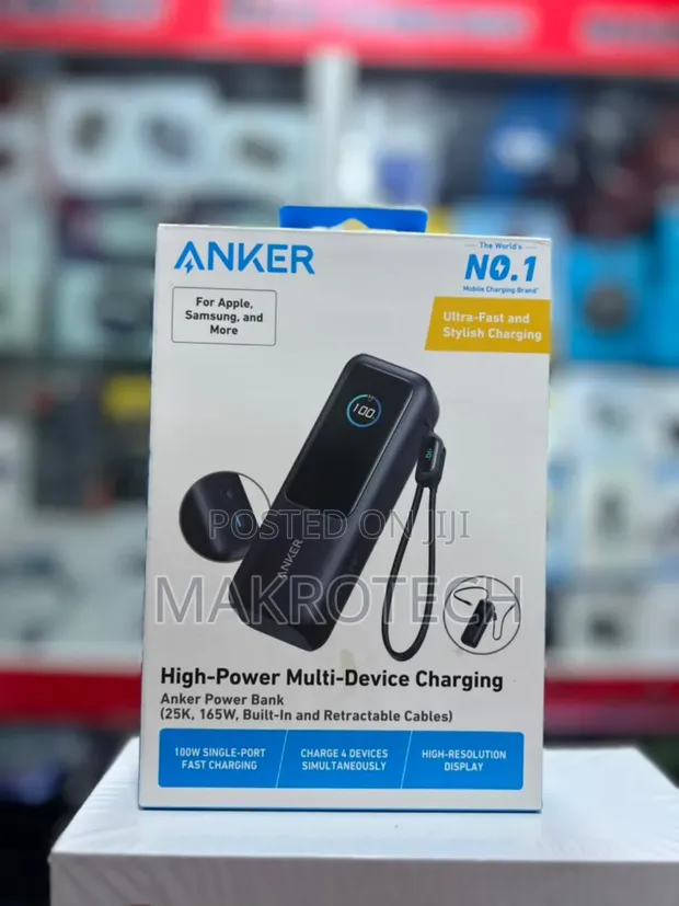 Anker Laptop Power Bank (, 165w, Built-in and Retractable Cables) for sale  - MAKROTECH  Price:  125,000 on Jiji.ng [Ikeja]