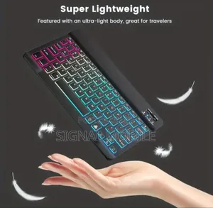 Wireless Backlit Keyboard Ergonomic Rainbow Backlight