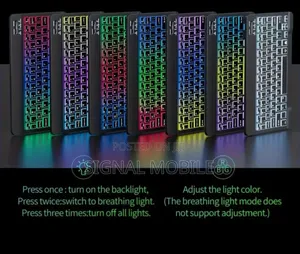Wireless Backlit Keyboard Ergonomic Rainbow Backlight
