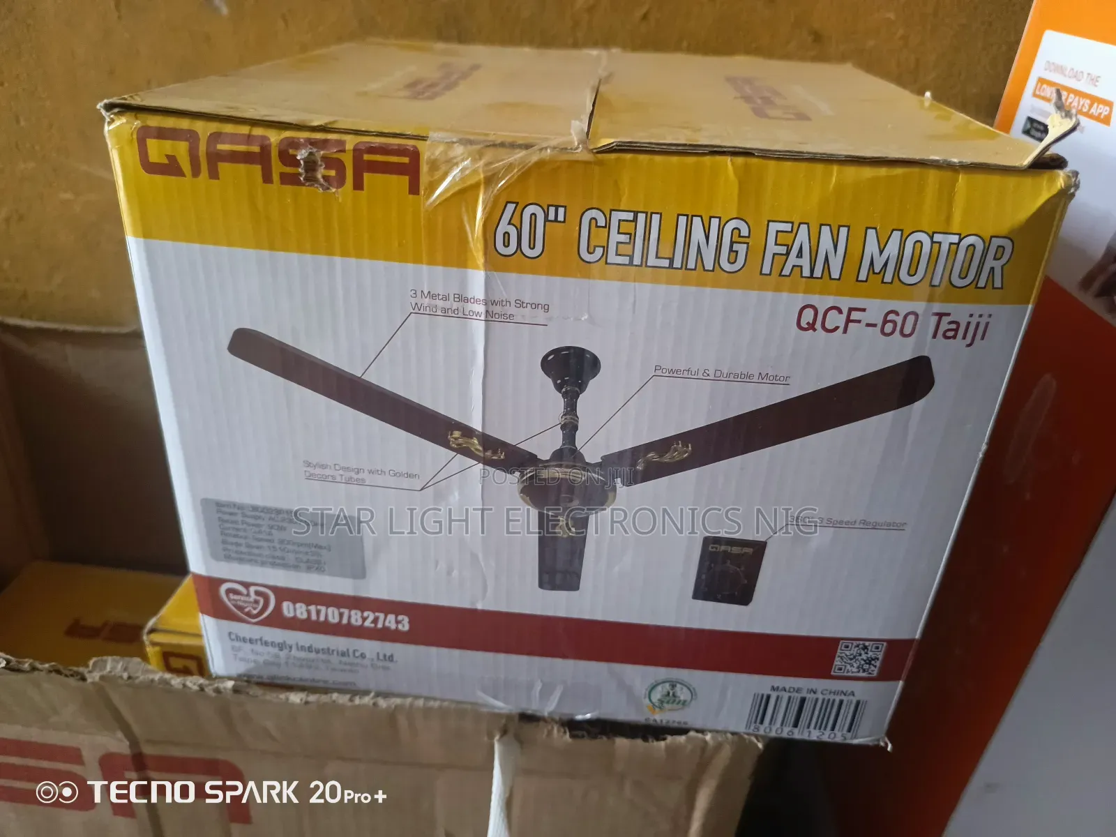 Ceiling Fan 60 Inches 3 Blades