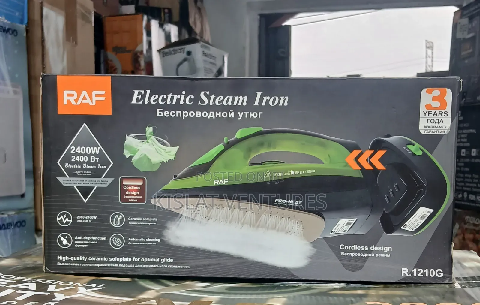 Raf 2in1 Cordless Steam Iron