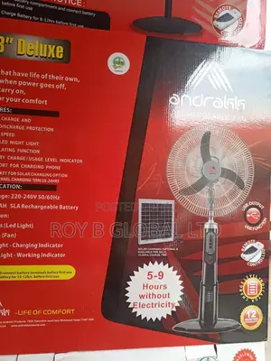 18” Andrakk Rechargeable Standing Fan