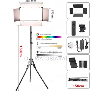 Led-600 Led Video Light Panel With Remote Control Bi-color 3200-5600k