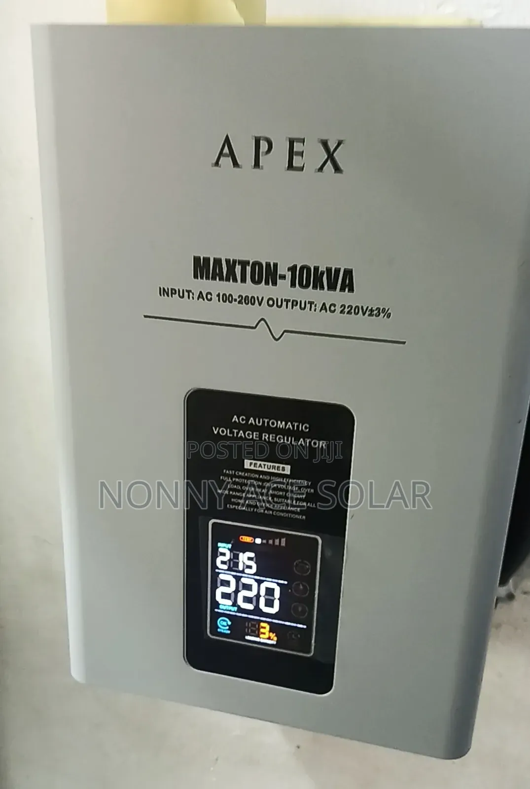 Apex 10kva Servo Stabilizer 100v - 260v